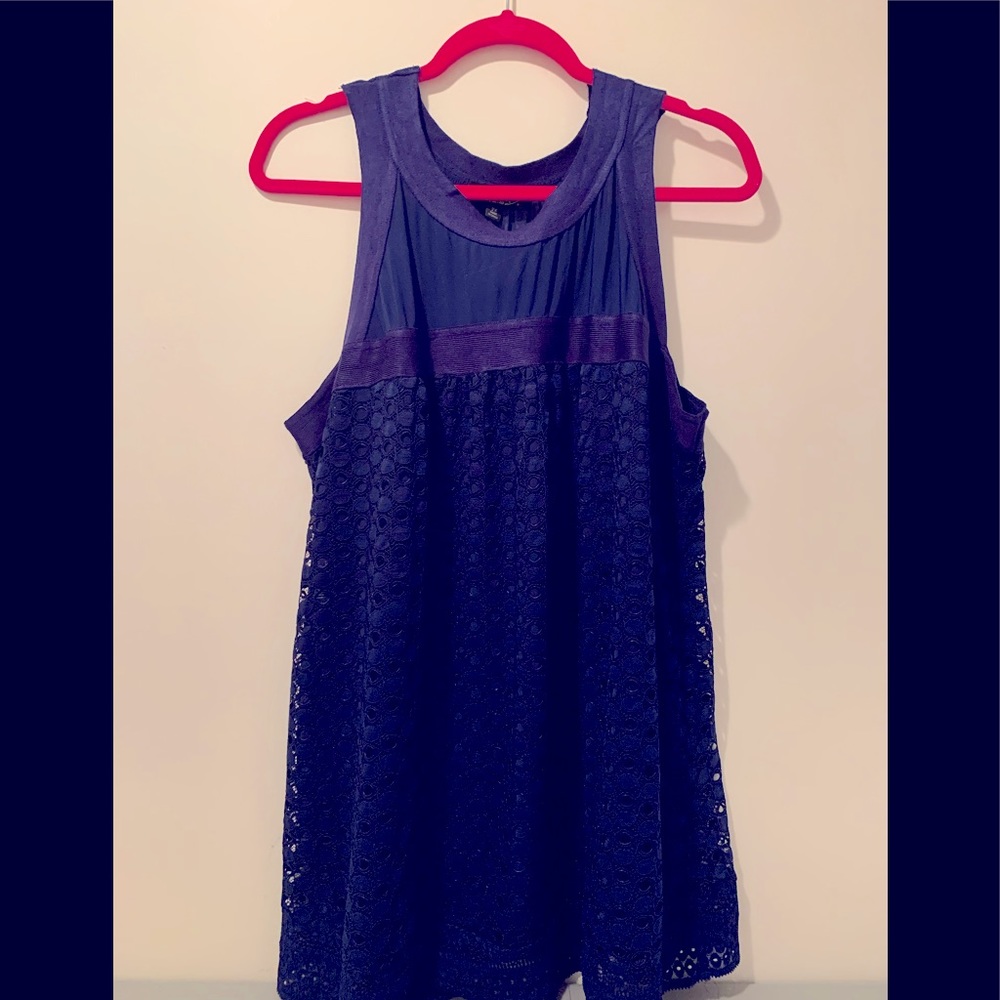 Suzanne Betro top, navy, size 2X, NWT